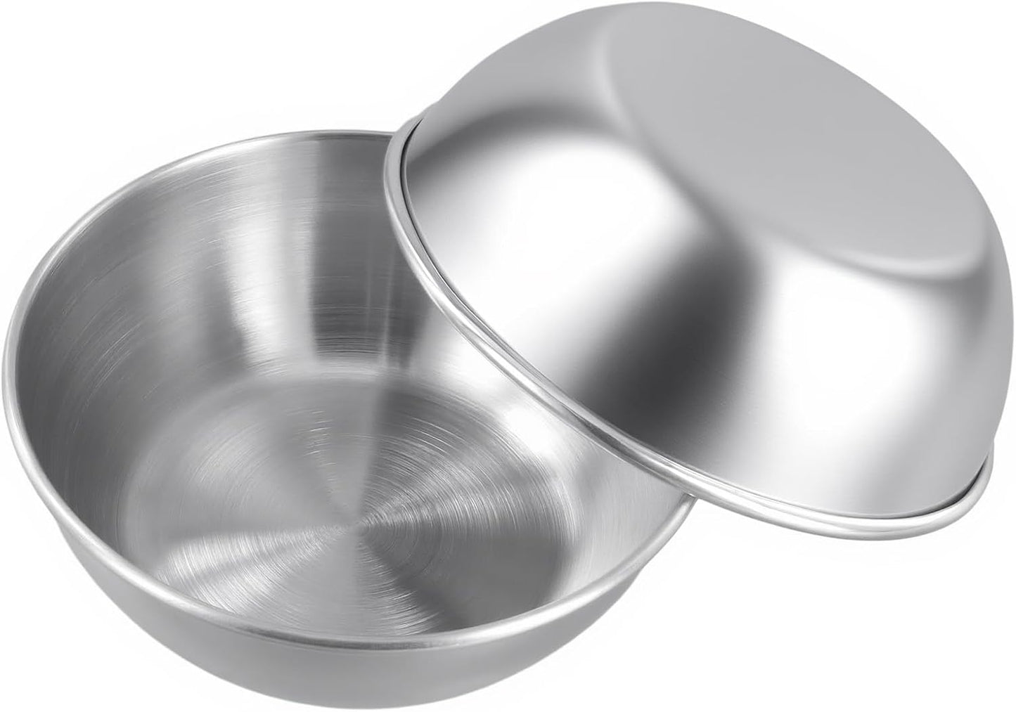 30 Pack 4oz Stainless Steel Sauce Dishes, 3.5 Inch Mini Appetizer Bowls, Seasoning Dishes Sushi Dipping Bowl for Soup, Cooking Prep, Snack, Silver
