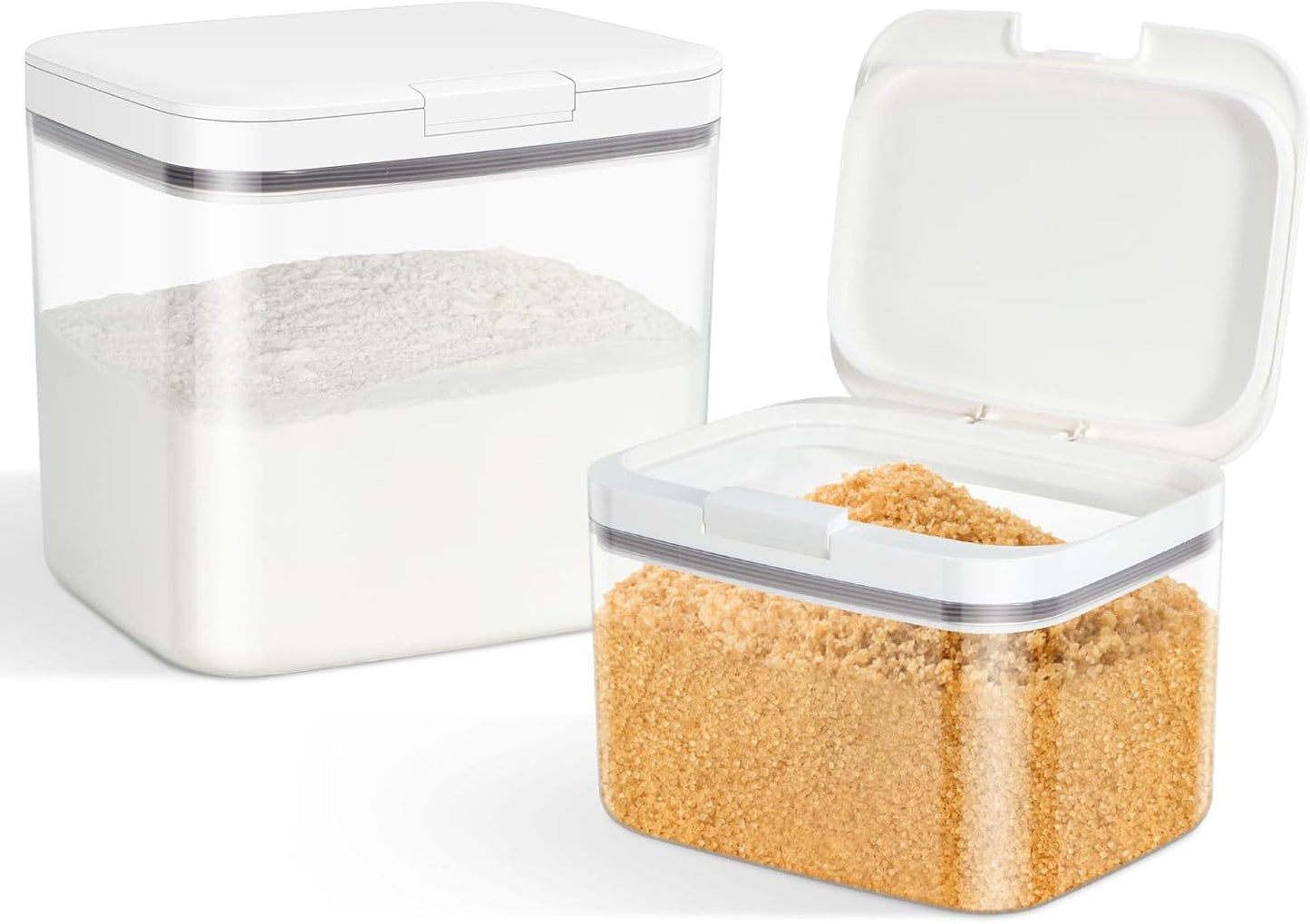 TBMAXS Versatile Storage Container Bin with Pop-up Lid & Scoop, Rice Flour Container Dog Cat Food Storage Container, Laundry Room Organization Household Essentials Kitchen Pantry Organizers