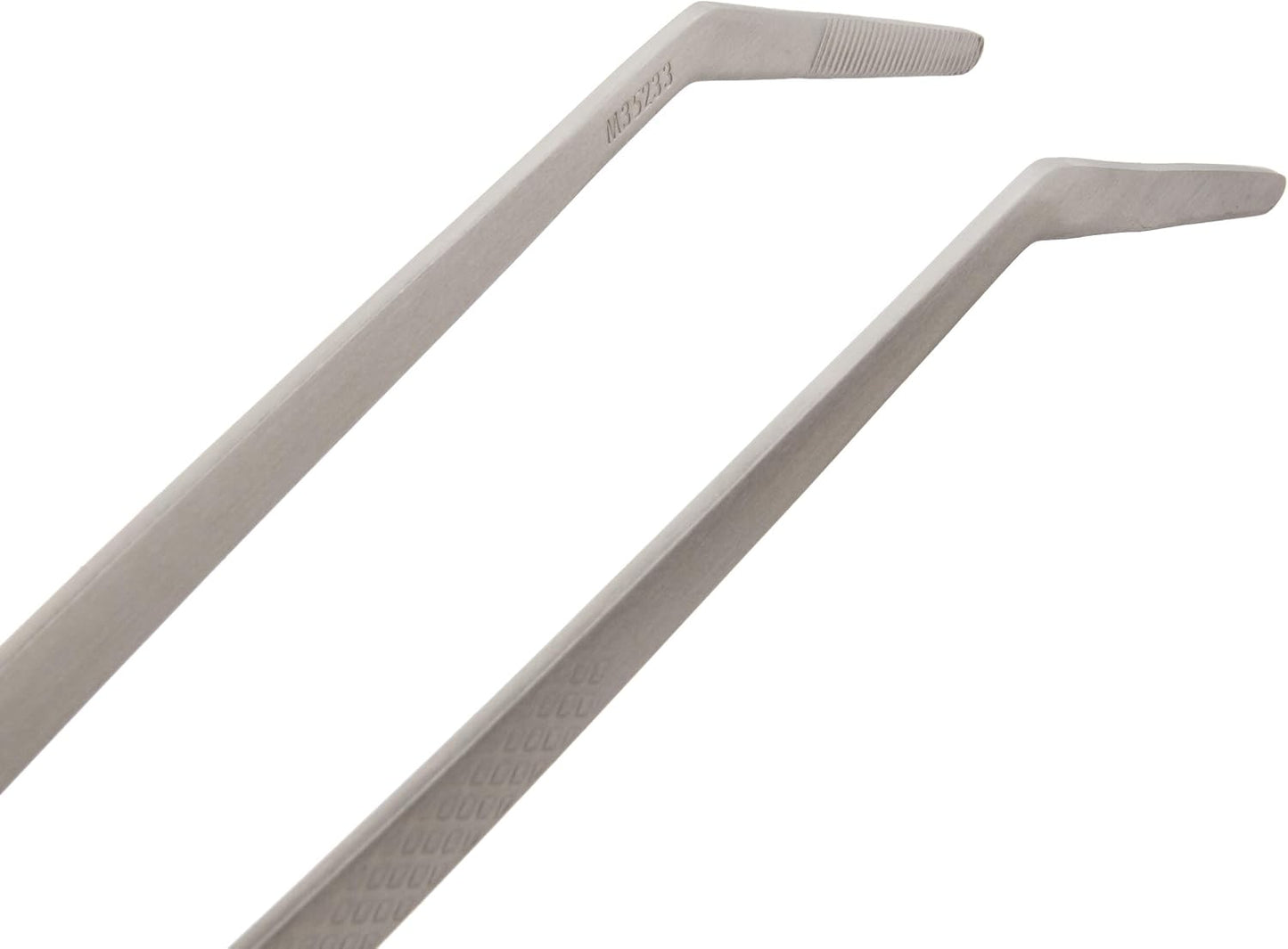 Mercer Culinary 18-8 Stainless Steel Chef Plating Tongs, Offset Tip, 6-1/2 Inch