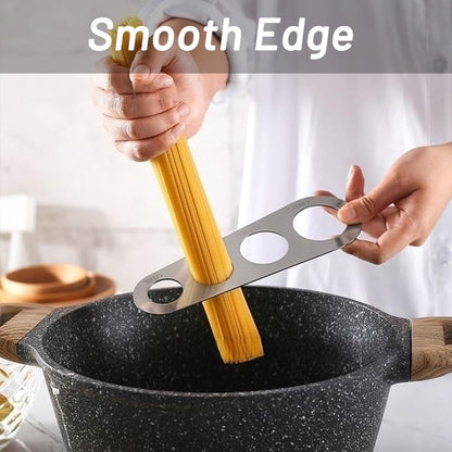 2 Pack Stainless Steel Spaghetti Measure Tool - Quick Pasta Measuring Tool with 4 Serving Pasta Measuring Portion Control Gadgets for Kitchen Cooking (Silver)