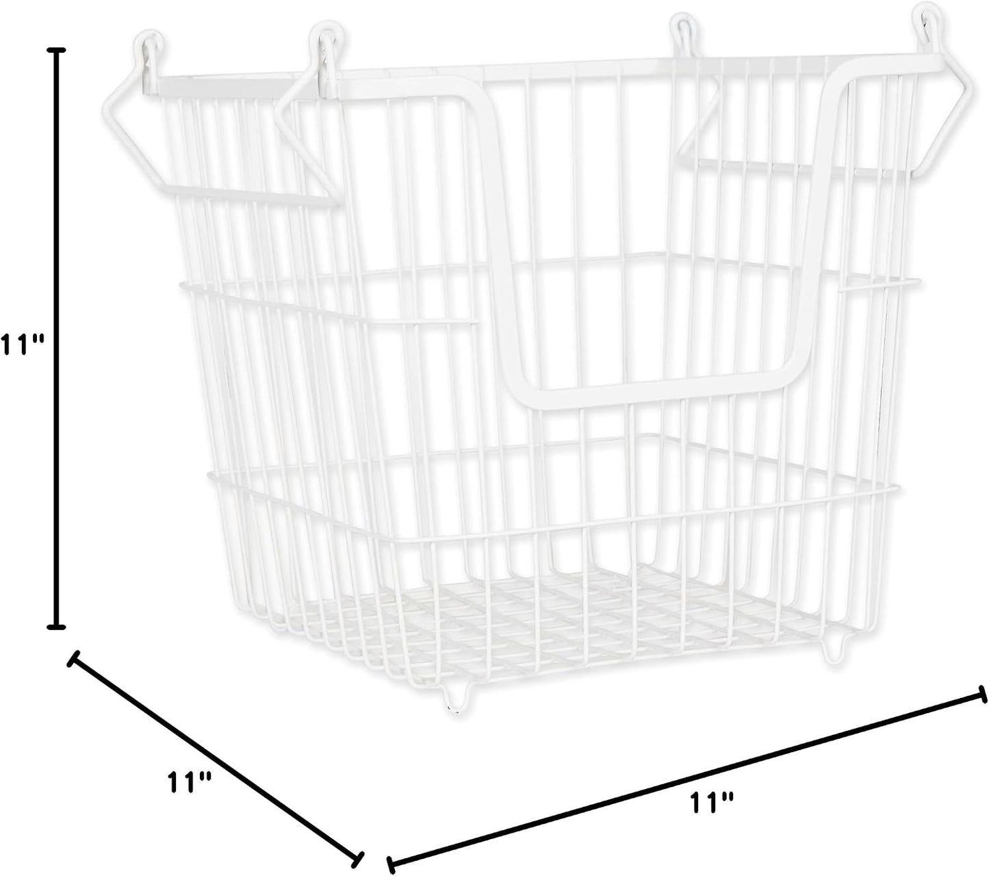 DII Metal Wire Mesh Stackable Utility Storage Bin, Small Round, 12x12x10", Bronze