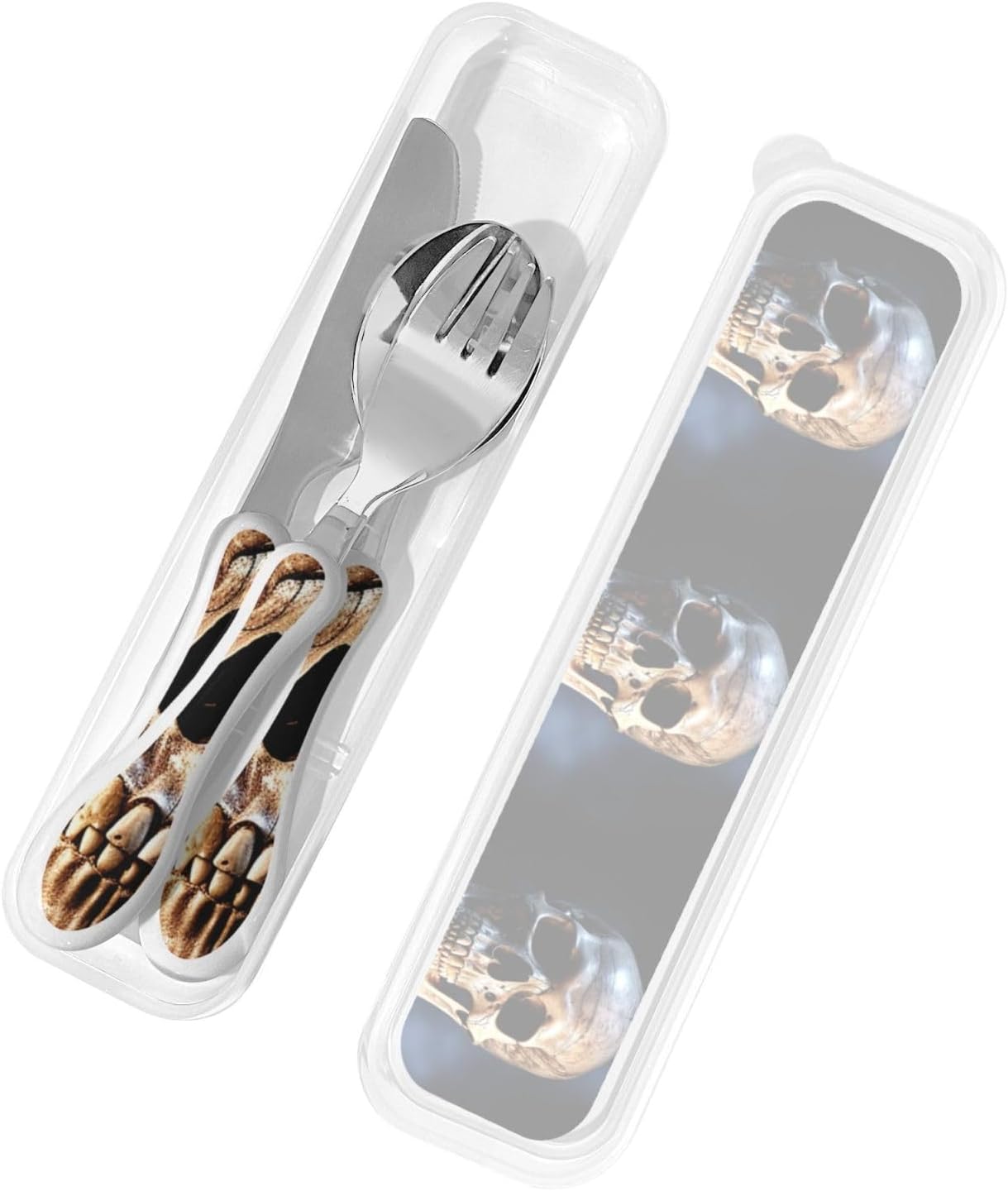 3-Piece Kids Silverware Set With Storage Case, Stainless Steel Reusable Children Safe Knife Spoon Fork Set Samurai Children Flatware Set For Kids Lunch Box
