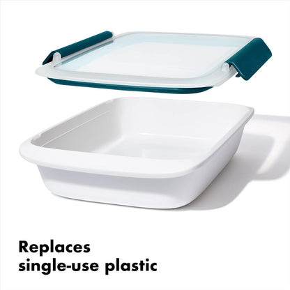 OXO Good Grips Prep & Go Snack & Dip Container, Snack Fuss-Free on the Move, Leakproof Reusable Small Meal Food Storage and Lid, Food Containers with Lids, Snack Organizer, 1.6 Cups/0.4 L