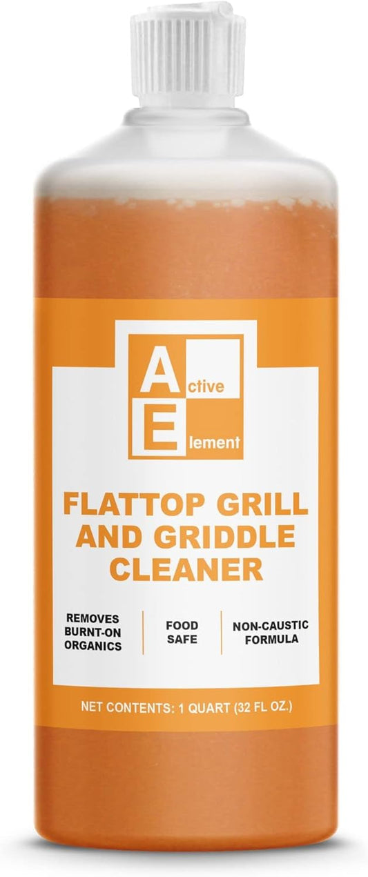 Flat Top Grill Cleaner – 32 fl oz | Griddle Cleaner, Removes Burnt-On Residue, Food Safe, Non-Caustic Formula, For Blackstone Grills