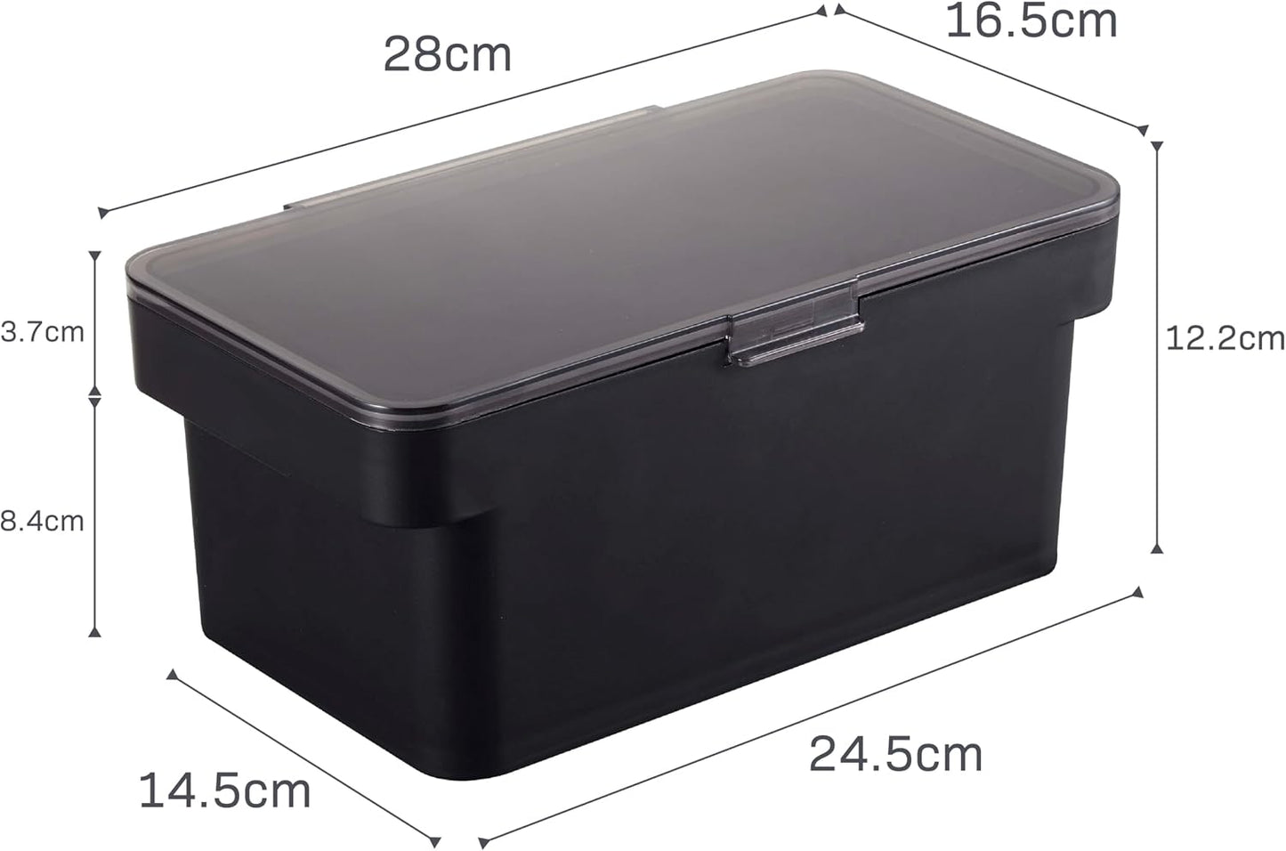 YAMAZAKI Home Tower Airtight Pet Food Storage Container - Cat And Dog Food Holder Bin With Transparent Lid And Handle - Extra Large - Polypropylene - 6.6 Gallons, 25 Liters