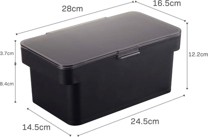 YAMAZAKI Home Tower Airtight Pet Food Storage Container - Cat And Dog Food Holder Bin With Transparent Lid And Handle - Extra Large - Polypropylene - 6.6 Gallons, 25 Liters