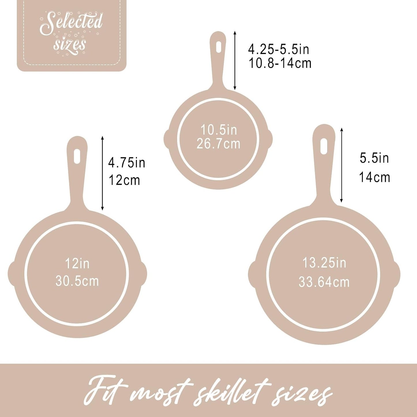 Joyhalo 6 Pack Cast Iron Skillet Handle Cover