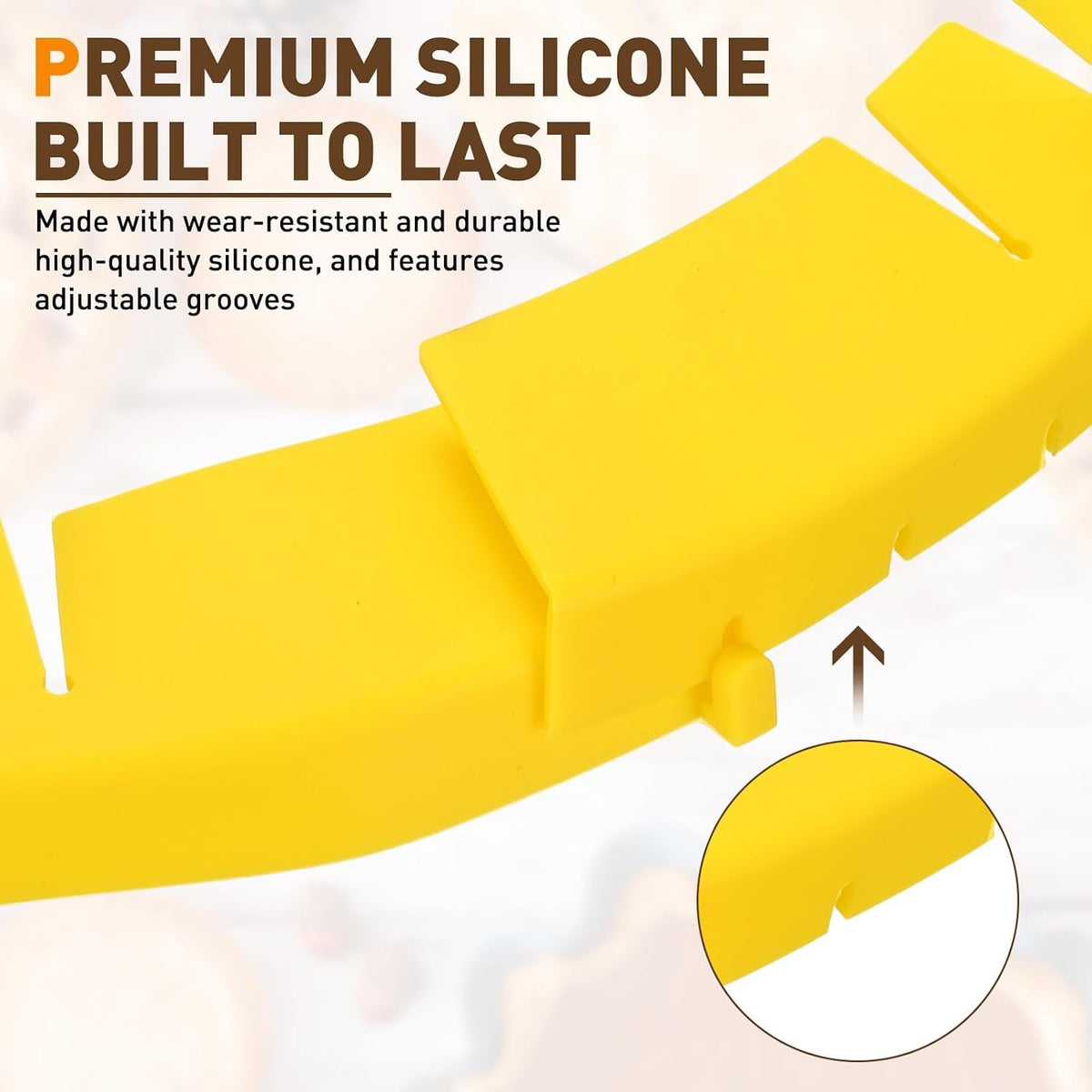 METALLIXITY Adjustable Silicone Pie Crust Shields Yellow