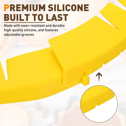 METALLIXITY Adjustable Silicone Pie Crust Shields Yellow