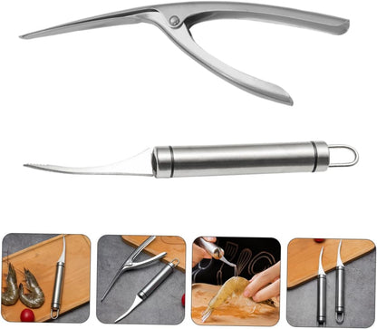 Shrimp Deveiner Tool and Peeler Set Multifunctional Shrimp Deveining Tool