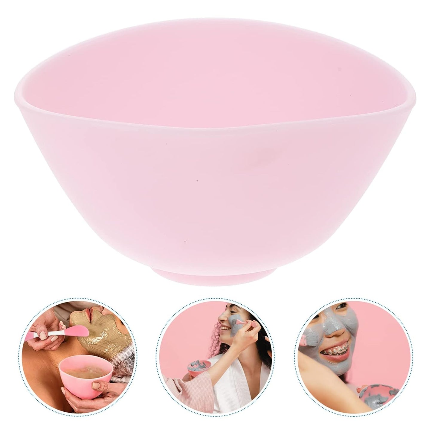 Silicone Mixing Bowl Set 8X5CM Odorless Anti-Drop Prep Bowl for Home Use for Facial Masks and Measuring Ingredients