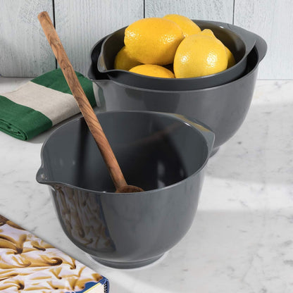 Hutzler Classic 2 Liter Melamine Mixing Bowl, Gray