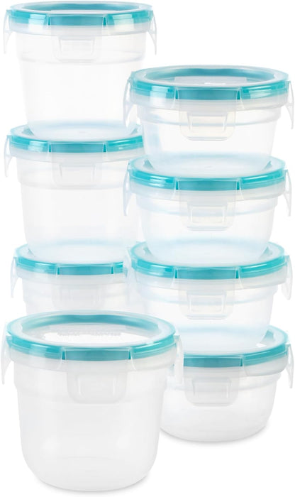 Snapware Plastic Total Solution (21-Pack) Large Food Storage Containers Set, Meal Prep Containers with Plastic BPA-Free Lids & 4 Locking Tabs, Microwave, Dishwasher, and Freezer Safe