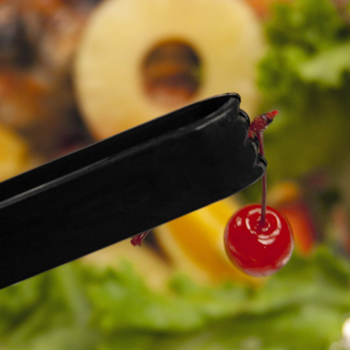 Party Essentials - N617 Hard Plastic Serving Tongs, 6.5", Black