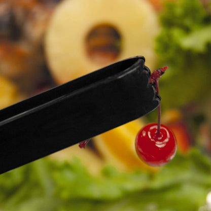 Party Essentials - N617 Hard Plastic Serving Tongs, 6.5", Black