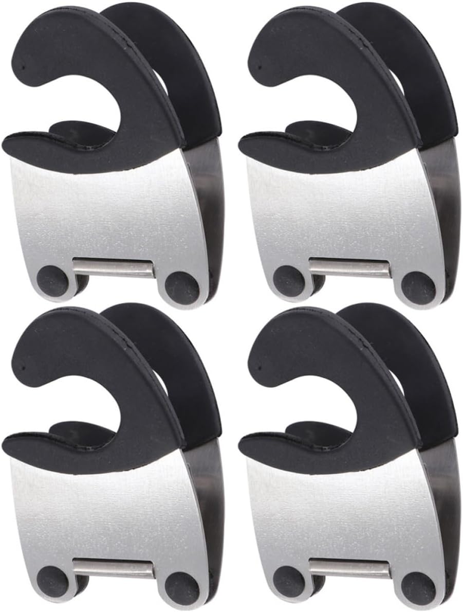 4pcs Stainless Steel Spoon Holder Clip for Pot,