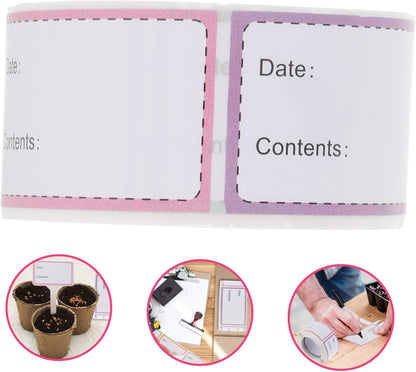 Zerodeko Date Stickers for Food Containers Reusable Adhesive Labels Kitchen Storage Roll