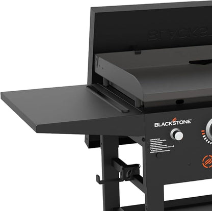 Blackstone Omnivore Outdoor Flat Top Gas Griddle w/Hard Cover, 28” - for Breakfast, BBQ & Grilling w/Steel Cooking Surface, Folding Side Shelves, Rear Grease System & Push-Button Ignition