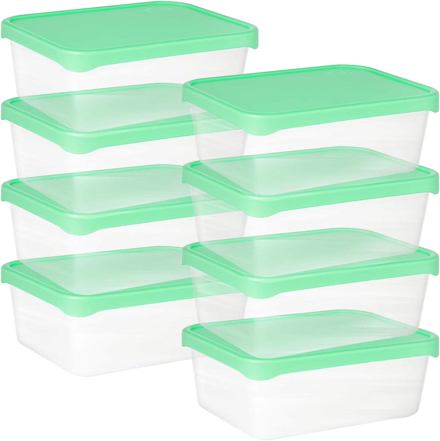 Quodac Food Storage Containers 4-Pack, 4.7 Cup Leakproof Lunch Boxes with Silicone Lids, Microwave & Dishwasher Safe, BPA-Free Meal Prep Containers
