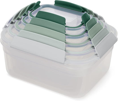 Joseph Joseph Nest Lock Plastic BPA Free Food Storage Container Set with Lockable Airtight Leakproof Lids, 10-Piece, Multi-Color