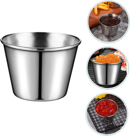 OUNONA 20pcs Stainless Steel Dipping Bowls Sauce Cups for Ketchup Condiments Appetizers for Restaurants and Home Use Versatile Kitchen Storage