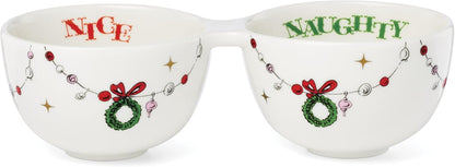 Lenox 898096 Merry Grinchmas Chip & Dip Bowl, Christmas Dishes, Festive Holiday Serveware