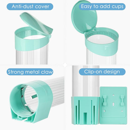 Cup Dispenser Water Dispenser Cup Holder Pull Type Paper Automatic Remover 7oz - 12oz Cone or Flat Bottom Cups for Home Office Hospital (Black, Large)