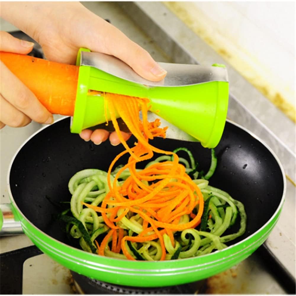 Multifunction Spiralizer Vegetable Spiral Slicer Zucchini Pasta Noodle Spaghetti Cutter Maker Kitchen Gadgets-green
