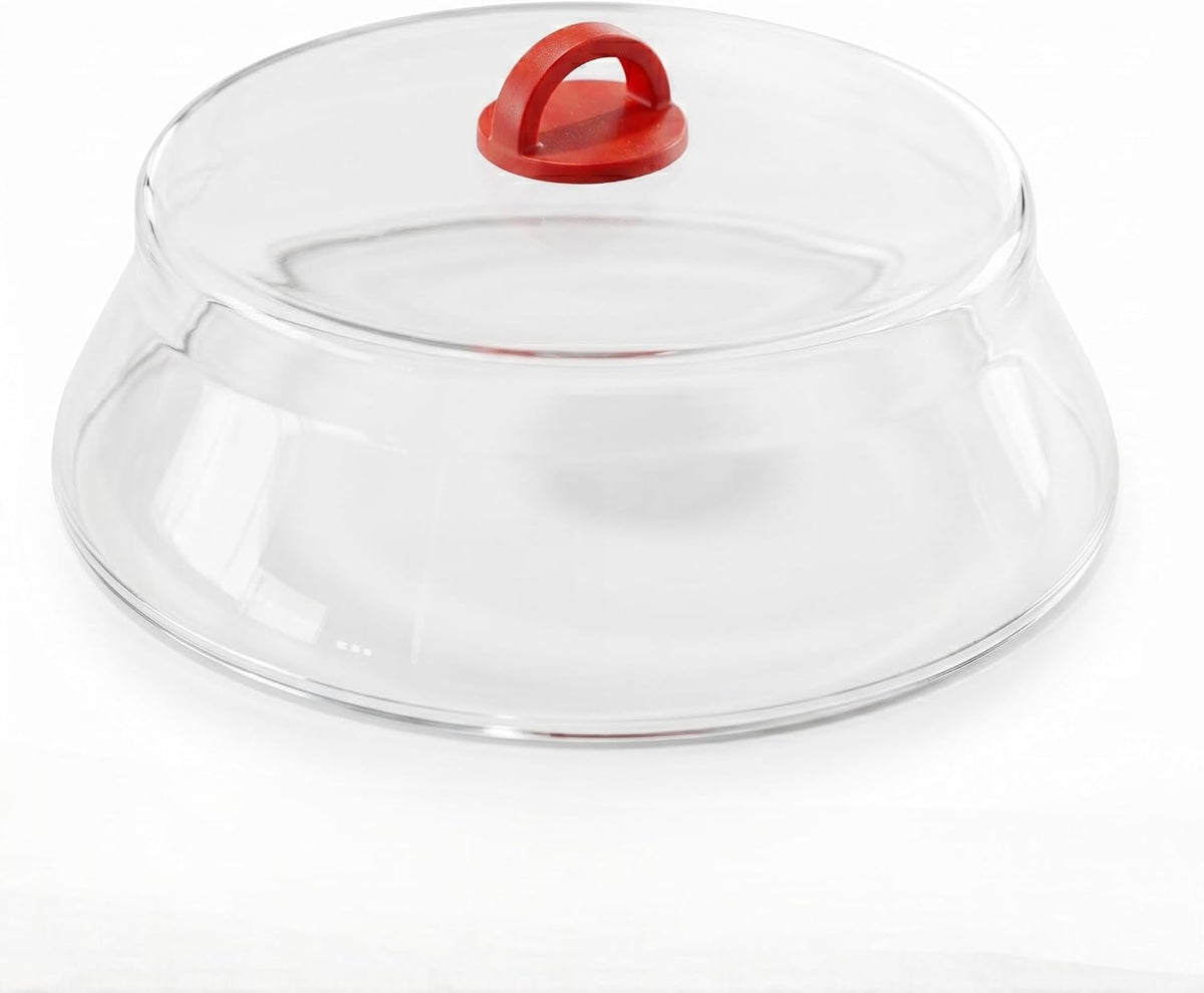 Tall Microwave Tempered Borosilicate Glass Plate Cover 10 x 4