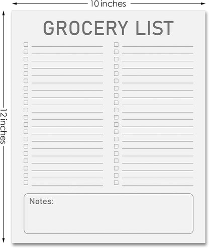Gueevin 2 Pcs Magnetic Dry Erase Grocery List for Fridge 10" x 12" Magnet White Board Sheet with 8 Whiteboard Markers 2 Eraser Reusable for Refrigerator Kitchen Locker Cabinet Door(Black Line)