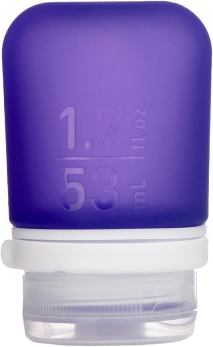 humangear GoToob+ (XL) | Refillable Silicone Travel Bottle | Locking Lid | Food-Safe Material | Blue, XL (6 fl.oz.; 177ml)