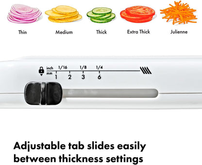 OXO Good Grips Precision Handheld Mandoline, Mandoline Slicer, Adjustable Thickness Vegetable Slicer for Everyday Prep