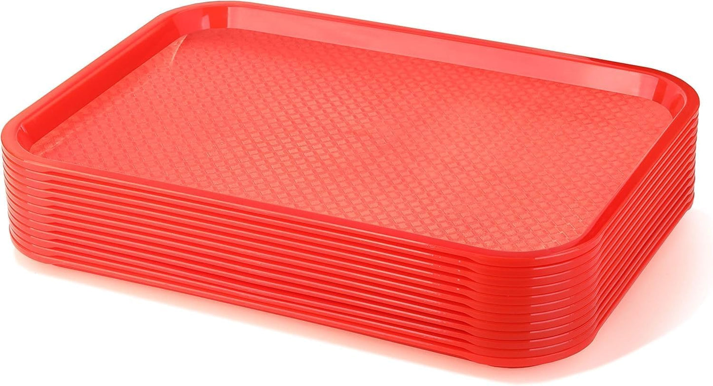 New Star Foodservice Fast Food Tray, Set of 12 (Black, 12 by 16-Inch)