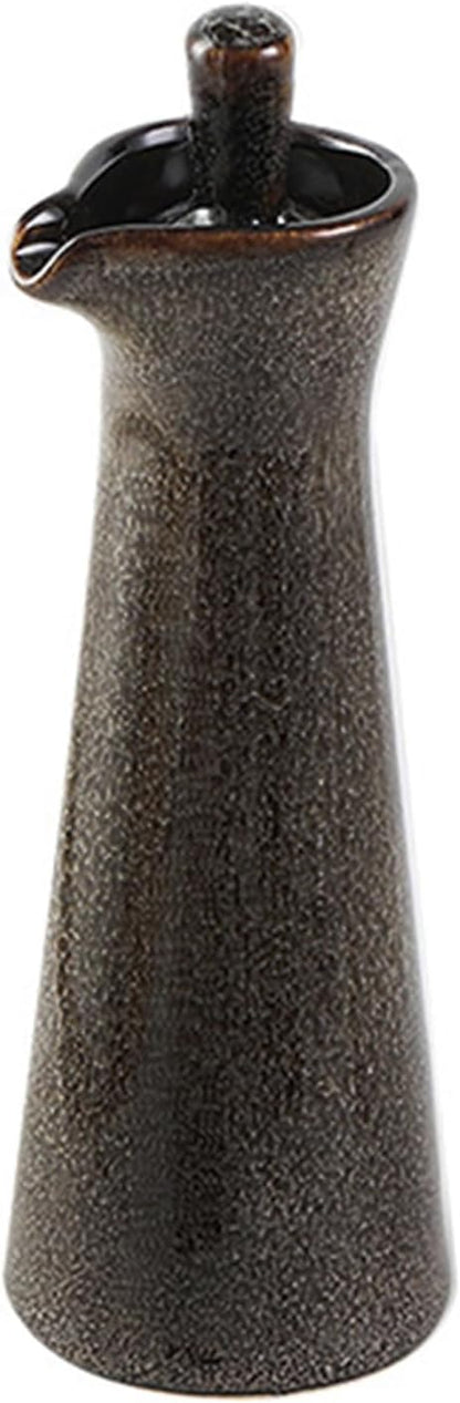 Small Ceramic Olive Oil Dispenser Bottle for Storage Of Oil, Vinegar, Soy Sauce, 120ml / 4oz - Blue