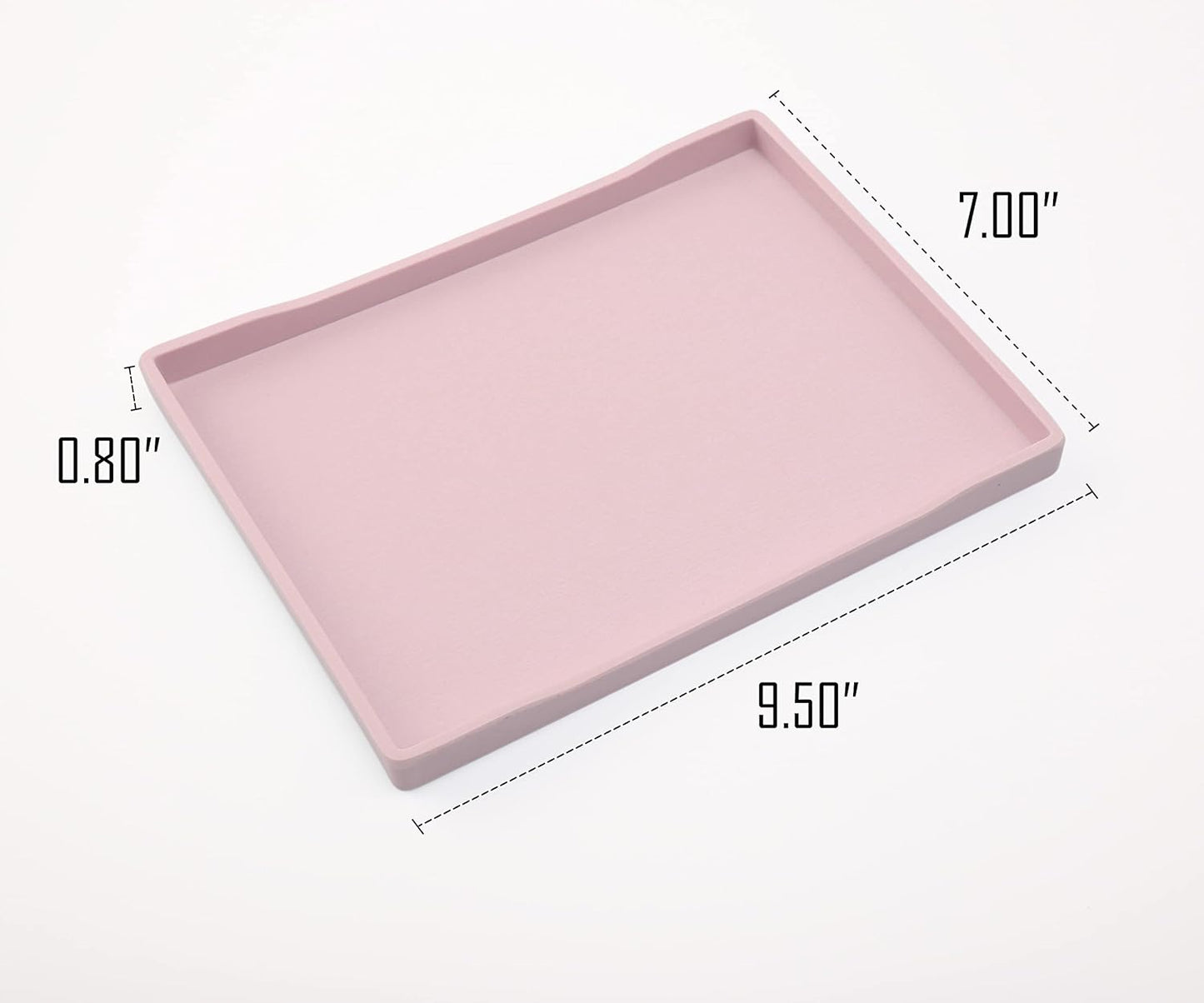 White Serving Tray (13.5 x 9.6 inch) for Serving Accessory, Elegant & Stackable Plastic Tray for Spa, Coffee, Drinks, Tea, Bar, Party, Seasoning, Perfume and Display Use.