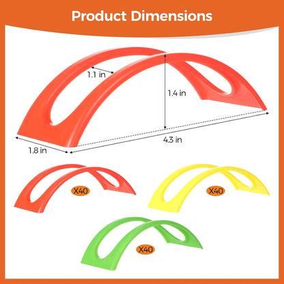 120 Pack Individual Taco Holders Stands, Colorful Taco Holders, Plastic Taco Rack, Dishwasher Safe, Bulk Stackable Taco Stands for Family Gatherings, Parties, Large Events, Restaurants