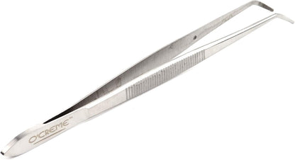 O'Creme Stainless Steel Precision Kitchen Tweezer Tongs 6.25" with Fine Tip (Purple)