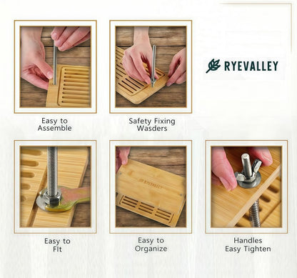 Bamboo Tofu Press by Ryevalley – Vegan Bamboo Tofu Press for Fast Water Removal from Silken, Soft & Organic Extra Firm Tofu. Eco-Friendly, BPA-Free, Durable.Perfect for High Protein Marinated Tofu