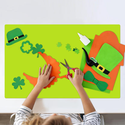 Extra Large Dark Green Countertop Mat - Silicone Table Kitchen Desk Mat - Non-Slip & Heat Resistant - Dinner Placemat Pastry Dough Rolling Mat - Colors A