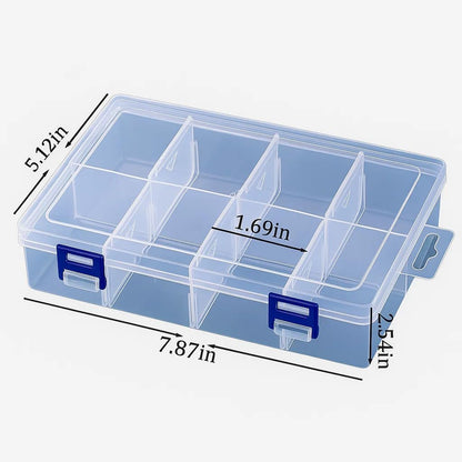 3pcs Clear Storage Small Parts Organizer Box Storage Bin With Dividers Multi Compartment for Beads Art DIY Tackle Box Organizer (5 - compartment sewing box)