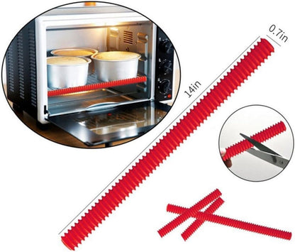 Silicone Oven Rack Guards Heat Resistant Edge Protectors Prevent Burns Dishwasher Safe 2 Pack(Black)