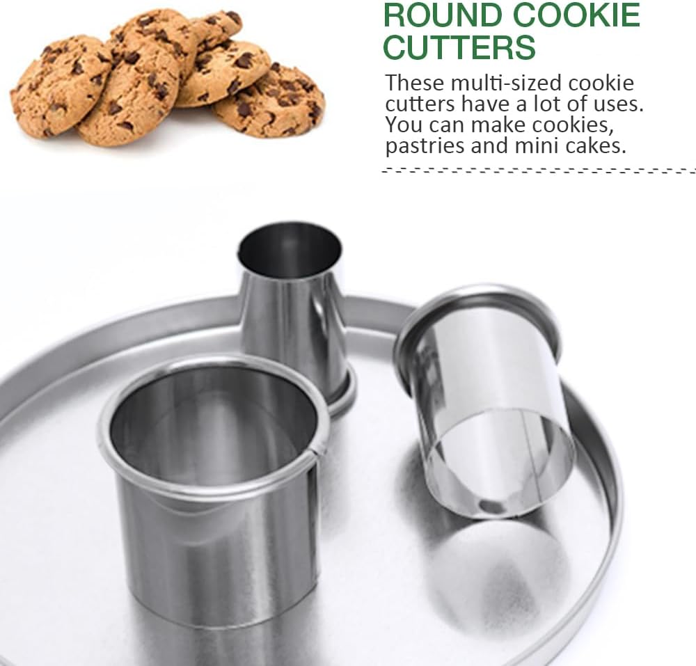 Alimat PluS Round Biscuit Cutter Set, Circle Cookie Cutters