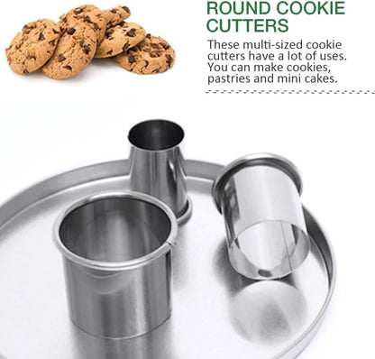 Alimat PluS Round Biscuit Cutter Set, Circle Cookie Cutters