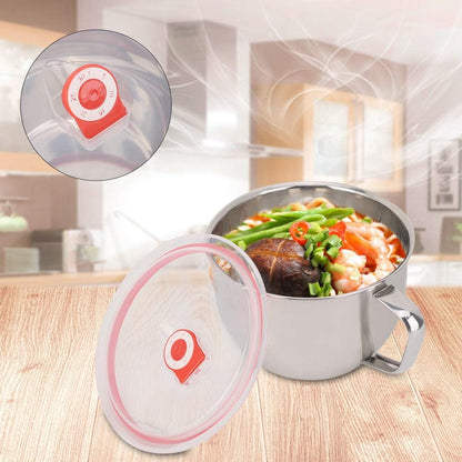Haofy 1300ml Stainless Steel Instant Noodle Bowl with Handle Leakproof Lid for Soup Ramen Storage Suitable for Travel Home Office Use Easy Clean Durable Lightweight Food Container