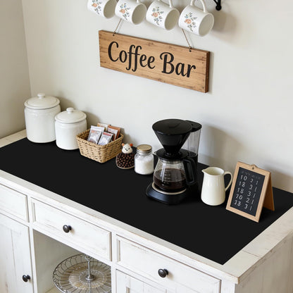 Extra Large Silicone Mat, 31.5x23.6 Inch Heat Resistant Mat for Kitchen Counter, Non Stick Silicone Baking Mat for Dough and Pastry, Thick Silicone placement Countertop Protector, Black countertop mat