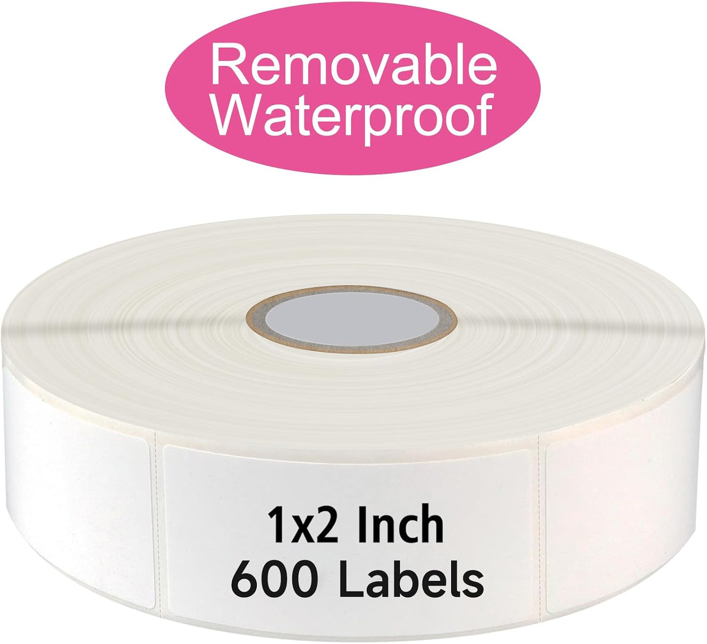 1200 Blank Removable Freezer Labels Water Oil Resistant with Perforation Line for Easy Distribution and Use,Apply Food containers Jars,and Kitchen Pantry Organization (1 "x 2")