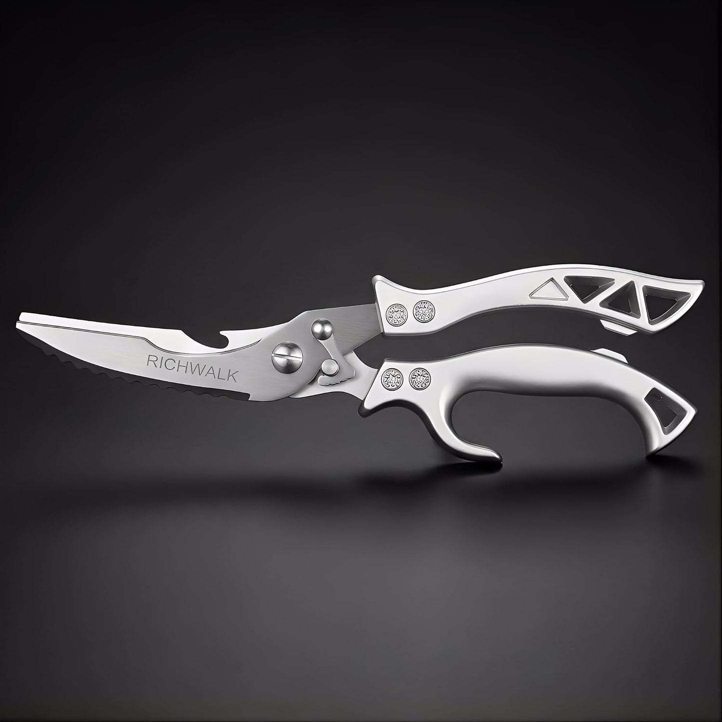 Kitchen Scissors - Heavy Duty Poultry Shears Sharp Cutting Food Chicken Bone Meat Vegetable for Cooking, Multipurpose Stainless Steel Utility Scissors, Safety Lock