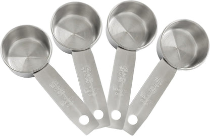 4 PCS 1/4 Cup Stainless Steel Pet Food & Measuring Scoop