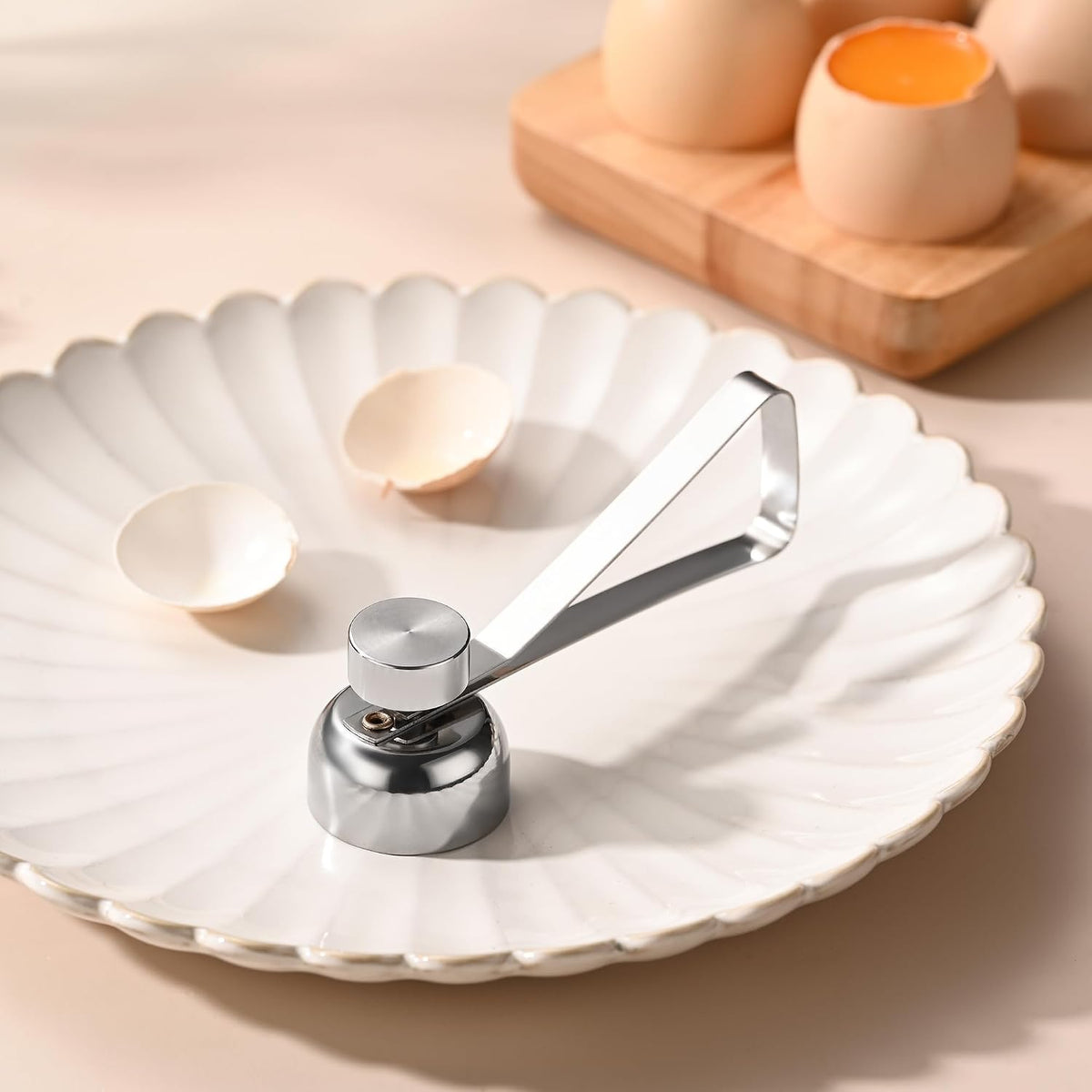 Fox Run Stainless Steel Egg Yolk Separator For Raw Eggs, 6.75” x 1.75” x 1”