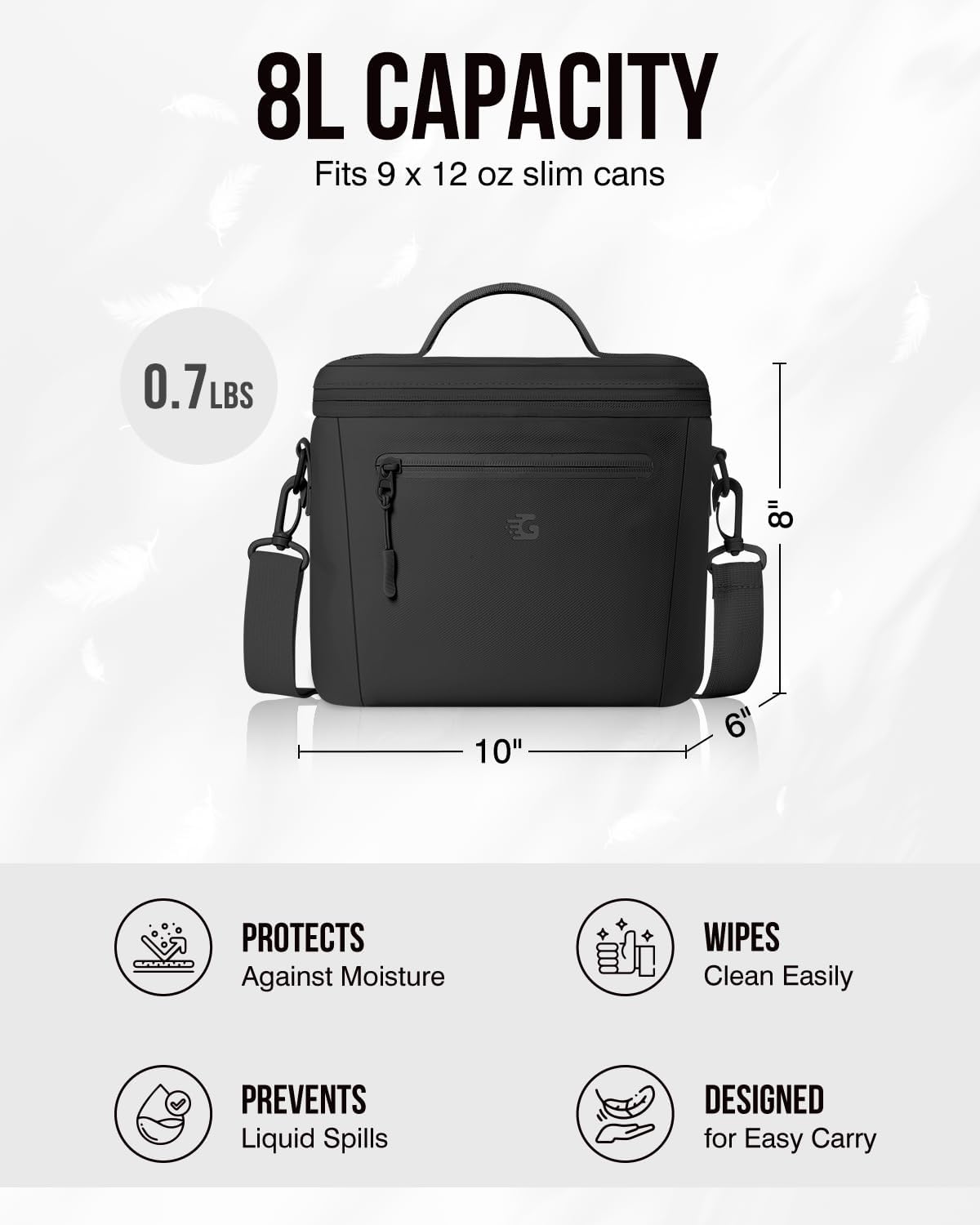 GLORIEROO Insulated Lunch Box Bag Women Girls - Waterproof Leakproof Lightweight Reusable Cooler for School Work Picnic - Back to School